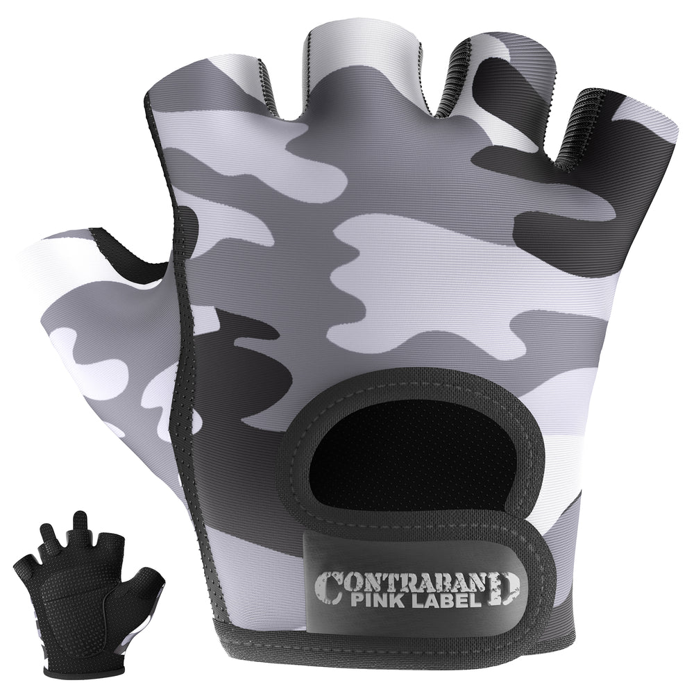 Contraband Pink Label 5217 Womens Camo Print Designer Lifting Gloves