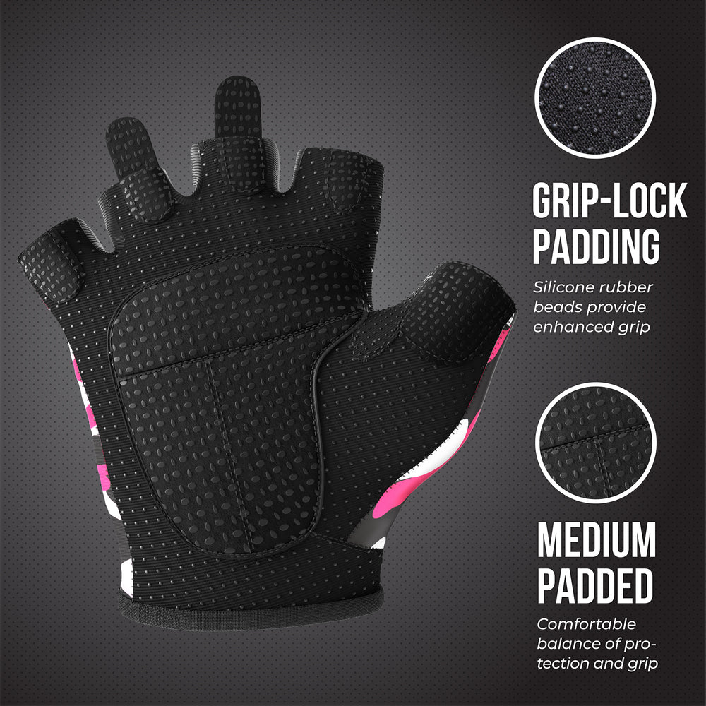 Contraband Pink Label 5217 Womens Camo Print Designer Lifting Gloves