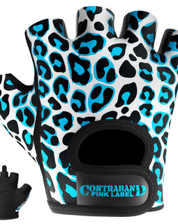 Contraband Pink Label 5297 Womens Design Series Leopard Print Lifting Gloves (Pair)