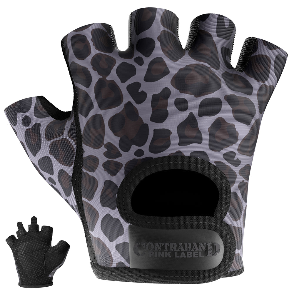 Contraband Pink Label 5297 Womens Leopard Designer Lifting Gloves