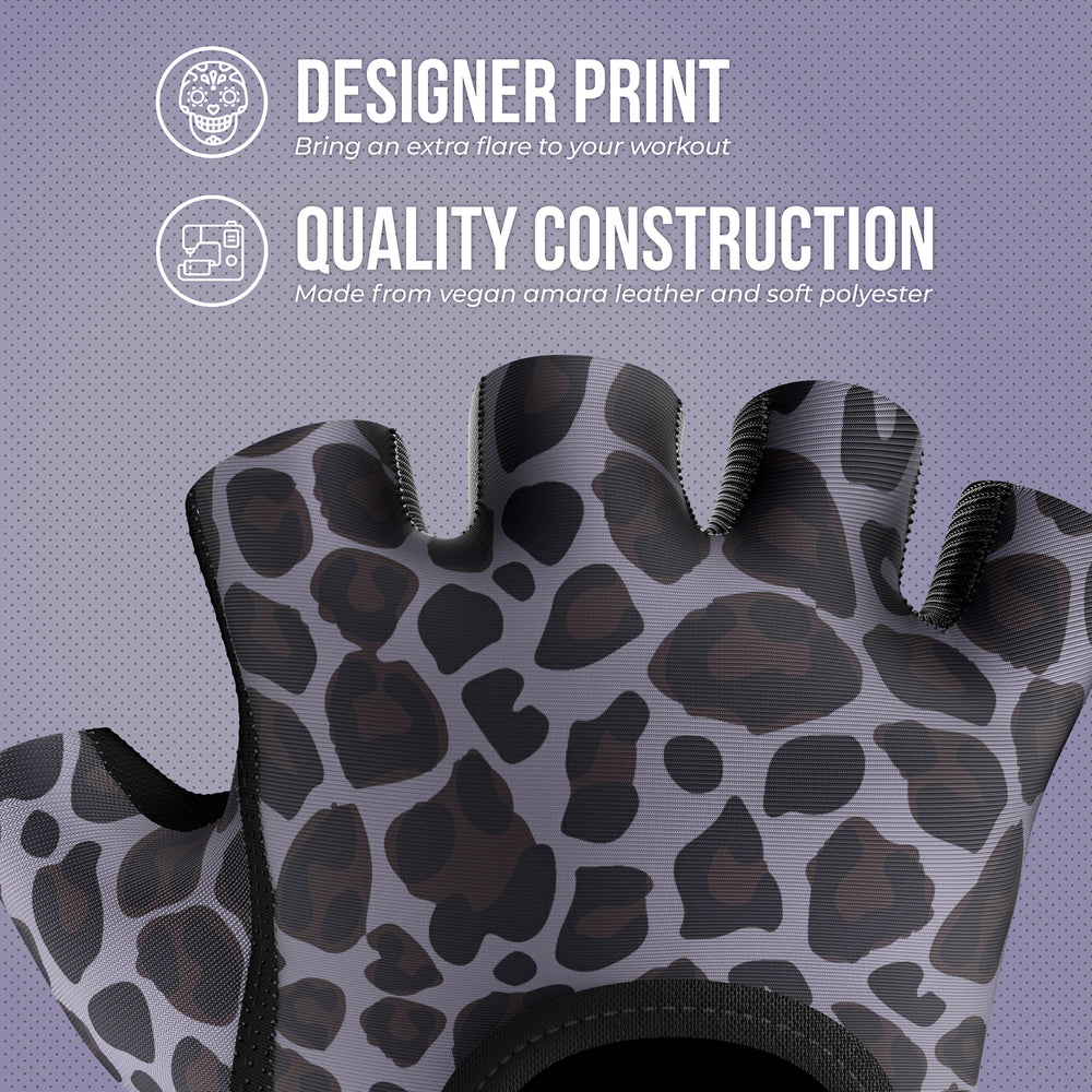 Contraband Pink Label 5297 Womens Leopard Designer Lifting Gloves