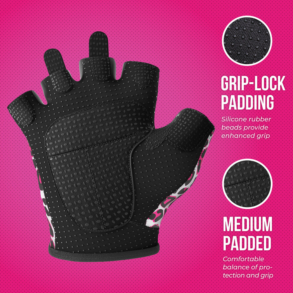 Contraband Pink Label 5297 Womens Leopard Designer Lifting Gloves