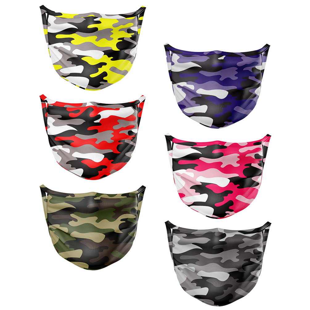 camouflage print face mask