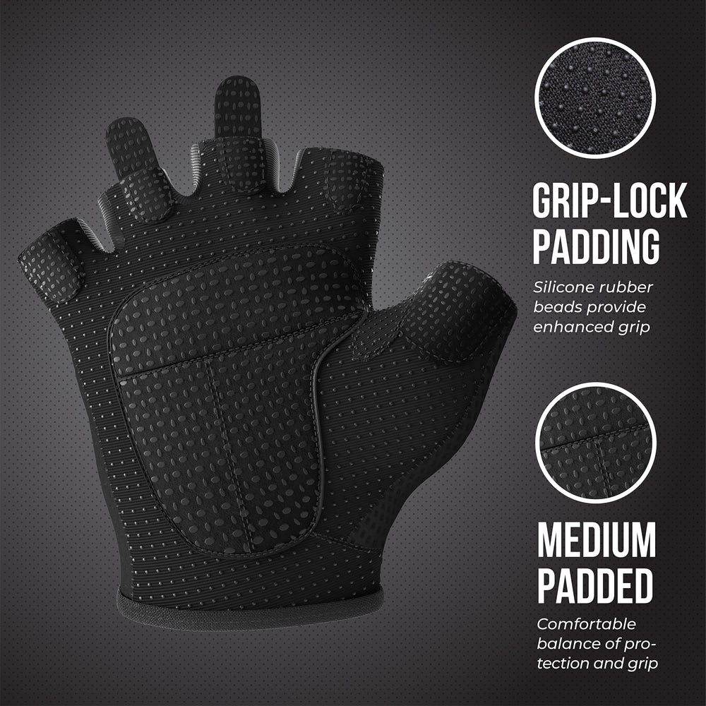 Contraband Pink Label 5307 Womens Diamond Mesh Designer Lifting Gloves