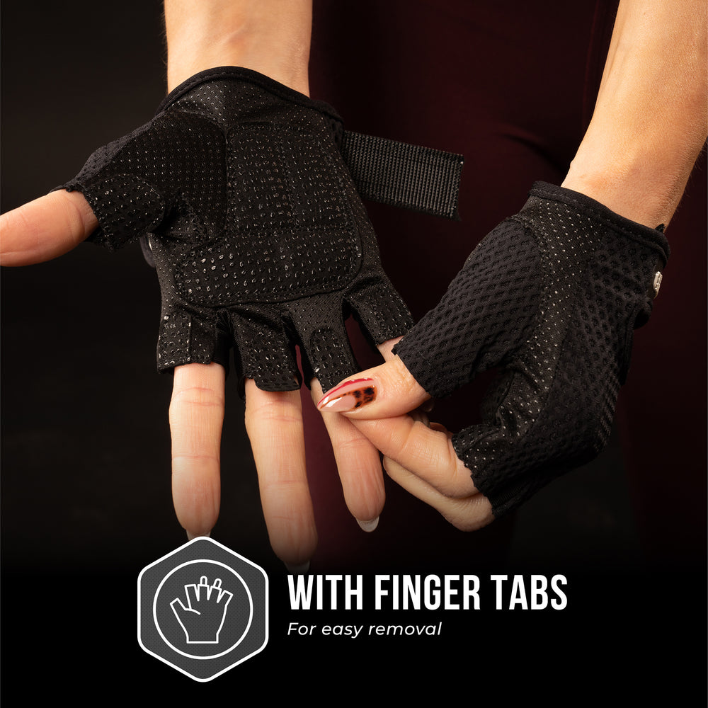 Contraband Pink Label 5307 Womens Diamond Mesh Designer Lifting Gloves