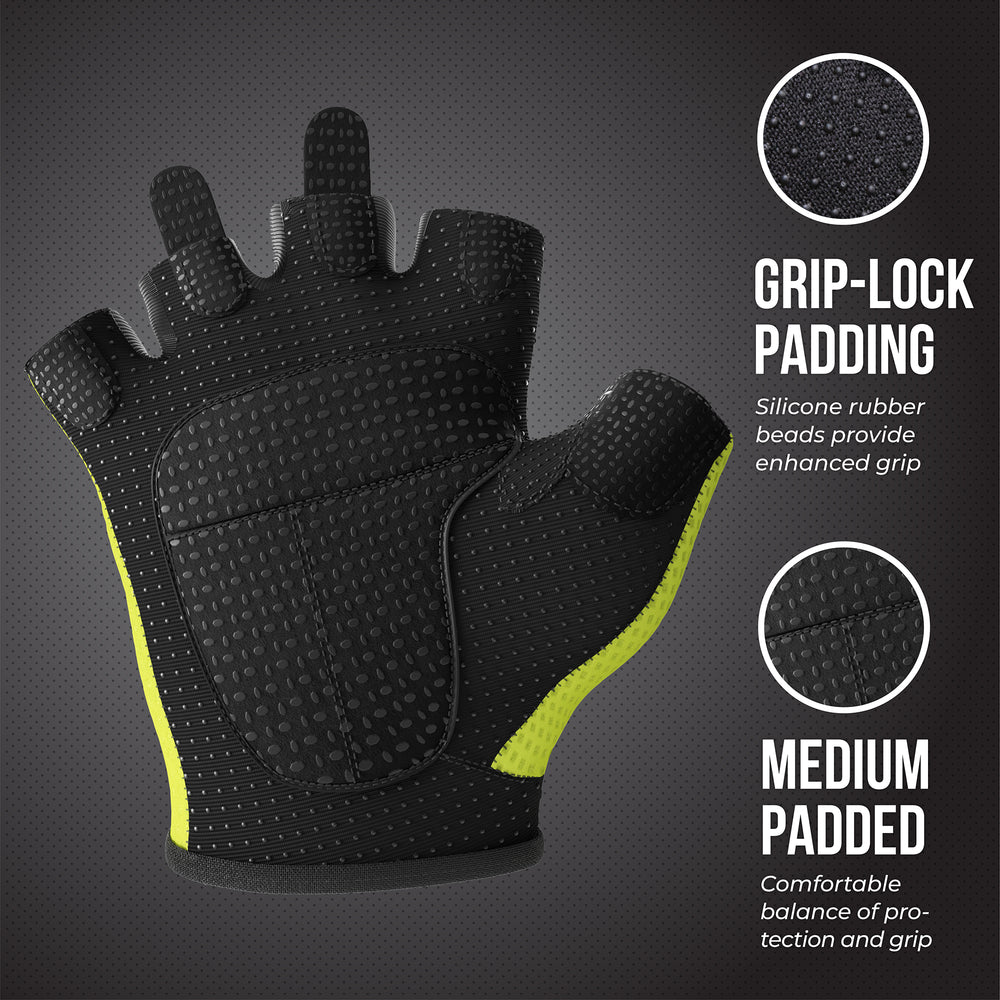 Contraband Pink Label 5307 Womens Diamond Mesh Designer Lifting Gloves