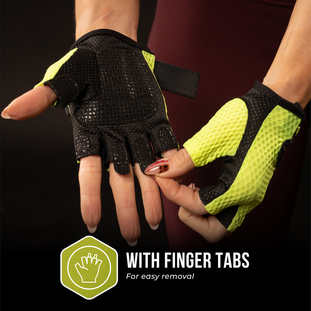 Contraband Pink Label 5307 Womens Diamond Mesh Designer Lifting Gloves