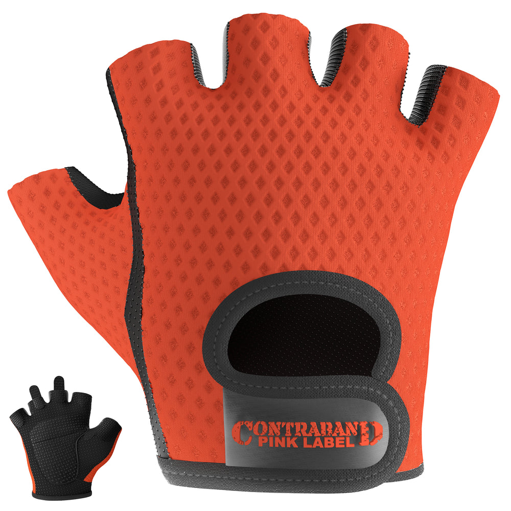 Contraband Pink Label 5307 Womens Diamond Mesh Designer Lifting Gloves