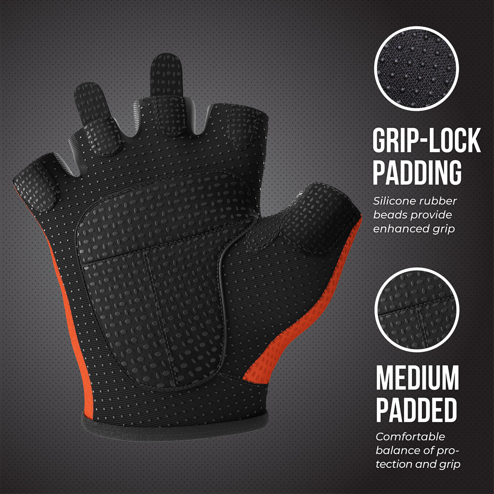 Contraband Pink Label 5307 Womens Diamond Mesh Designer Lifting Gloves