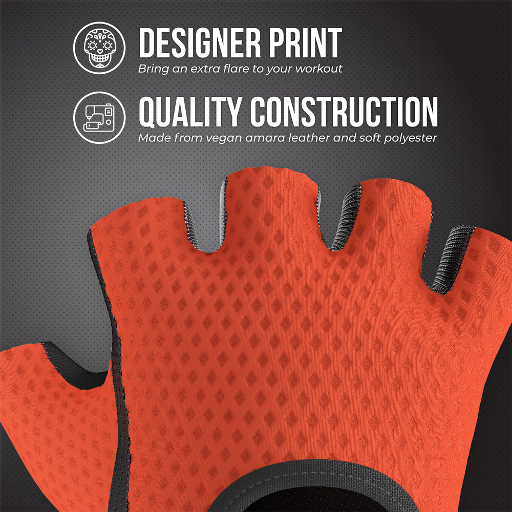 Contraband Pink Label 5307 Womens Diamond Mesh Designer Lifting Gloves