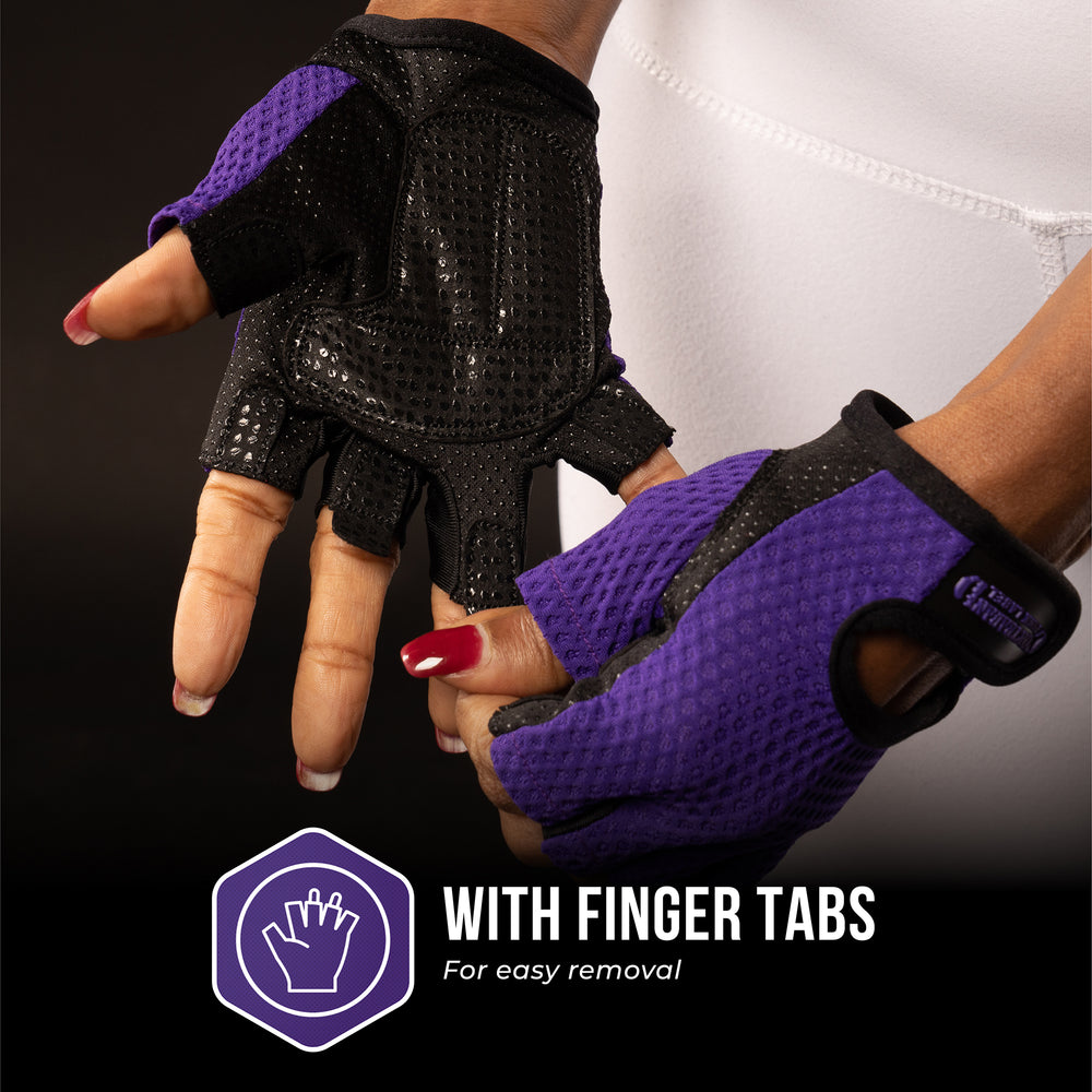 Contraband Pink Label 5307 Womens Diamond Mesh Designer Lifting Gloves