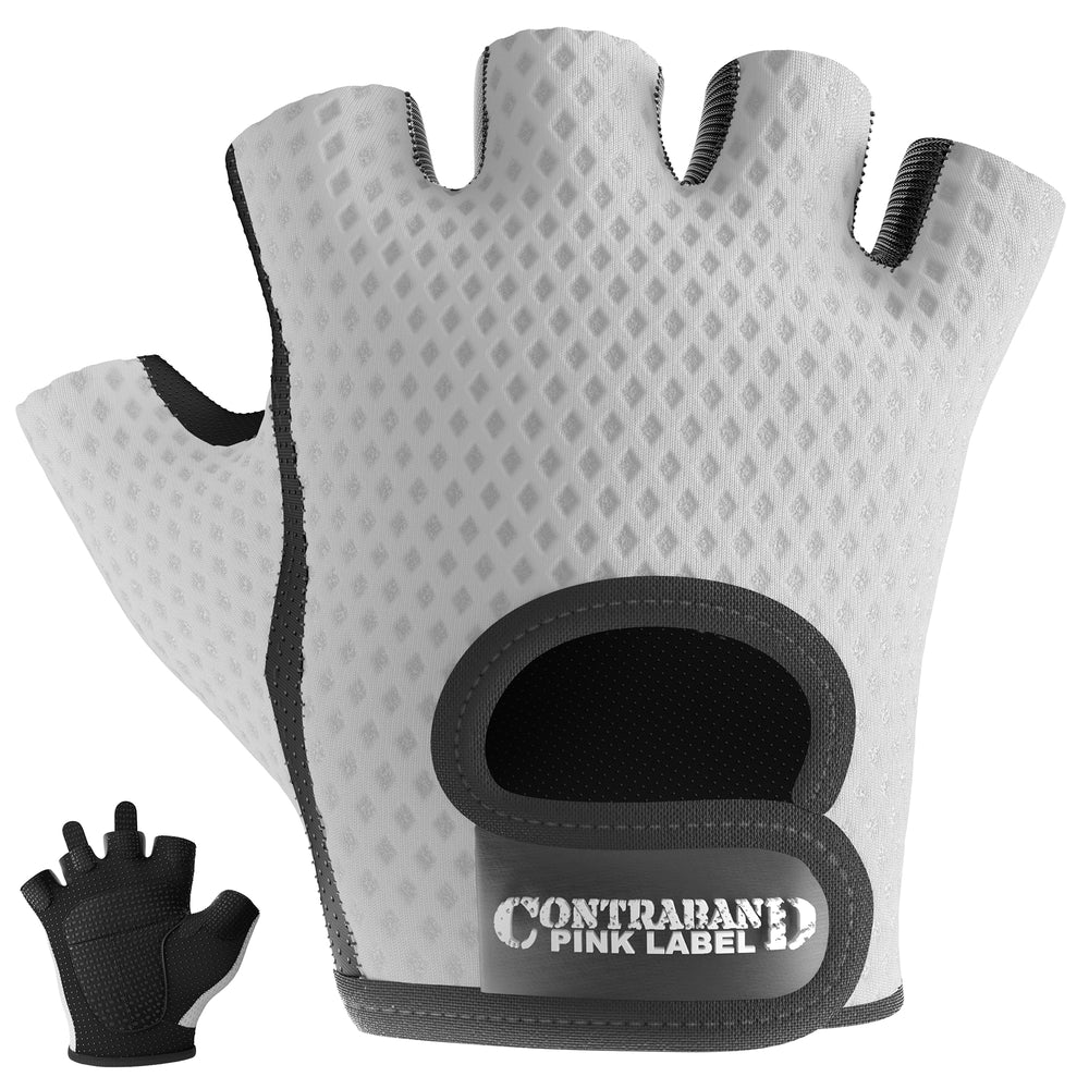 Contraband Pink Label 5307 Womens Diamond Mesh Designer Lifting Gloves