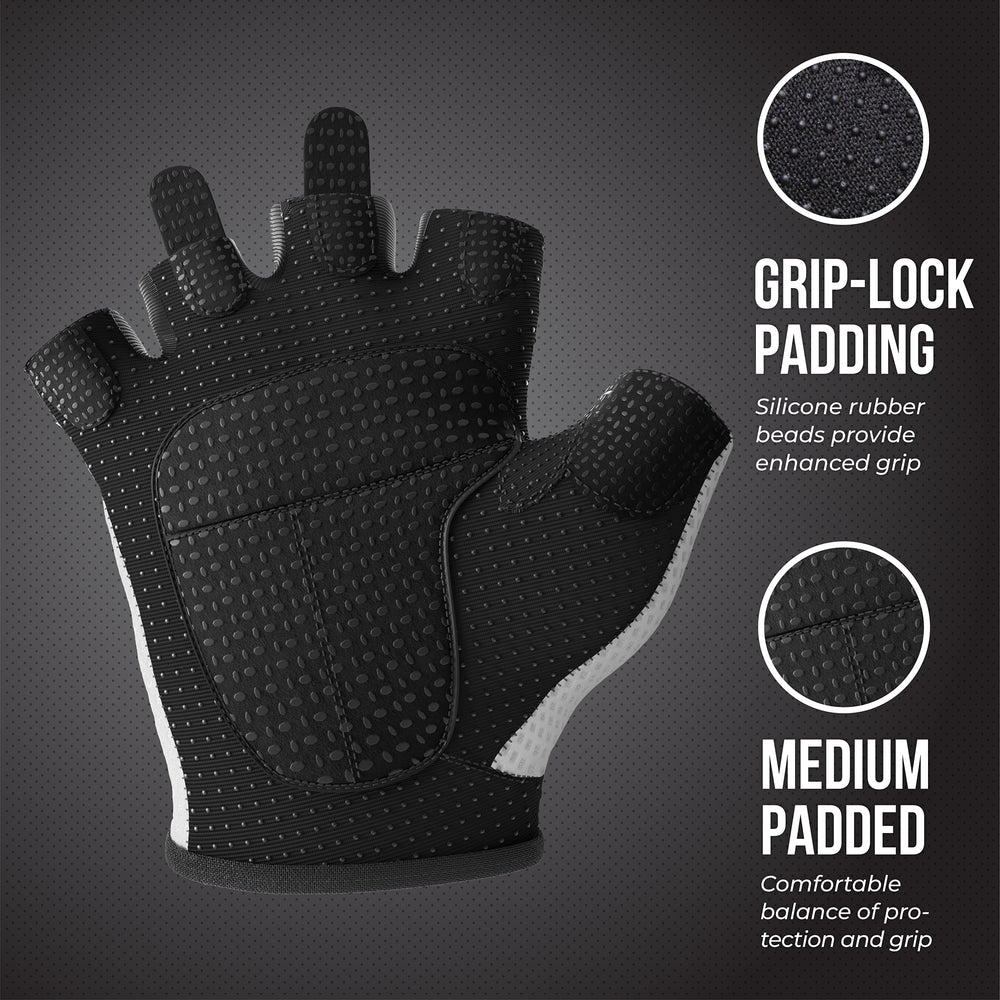 Contraband Pink Label 5307 Womens Diamond Mesh Designer Lifting Gloves