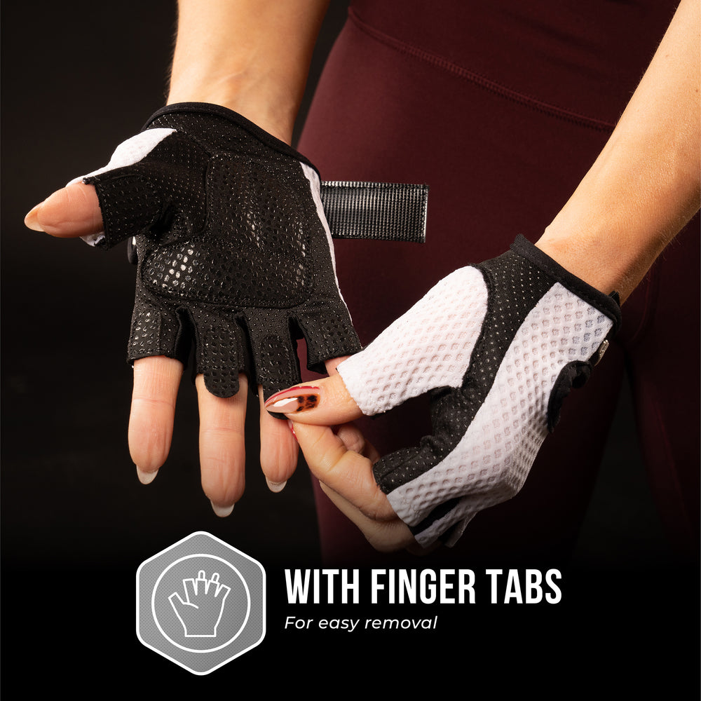 Contraband Pink Label 5307 Womens Diamond Mesh Designer Lifting Gloves