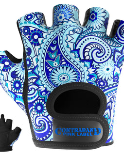 Contraband Pink Label 5387 Womens Design Series Paisley Print Lifting Gloves (Pair)