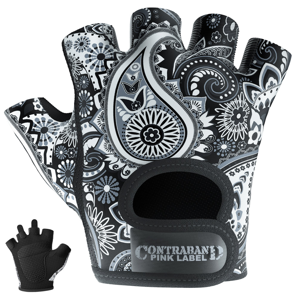 Contraband Pink Label 5387 Womens Paisley Designer Lifting Gloves