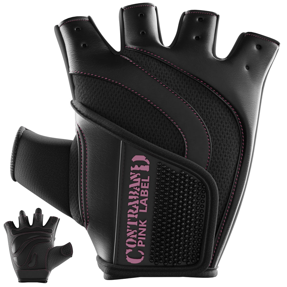 Contraband Pink Label 5437 Womens Extreme Grip Padded Lifting Gloves