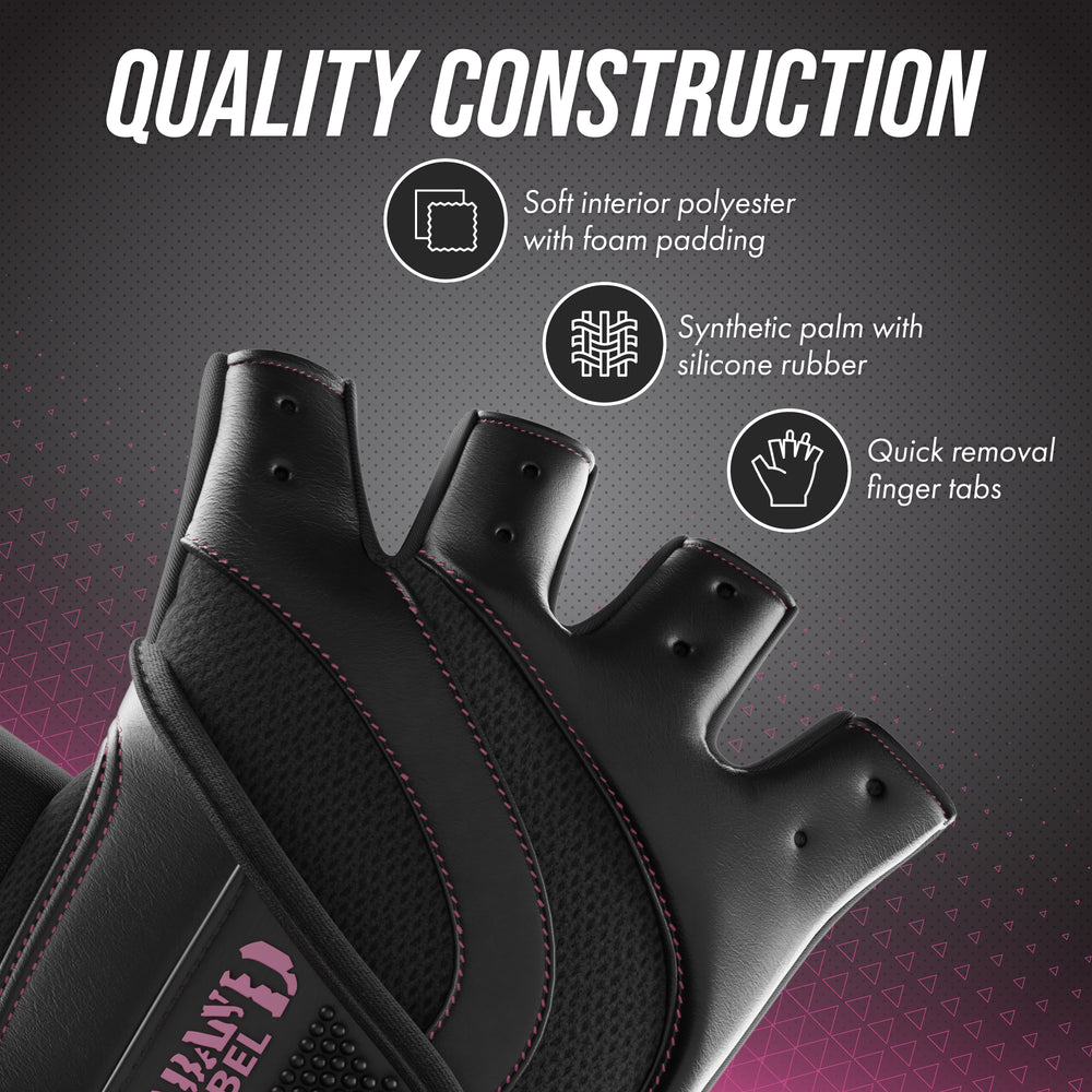 Contraband Pink Label 5437 Womens Extreme Grip Padded Lifting Gloves