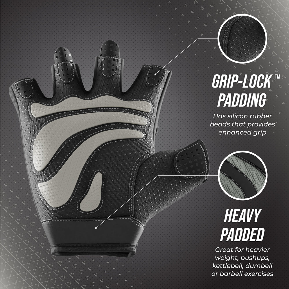 Contraband Pink Label 5437 Womens Extreme Grip Padded Lifting Gloves