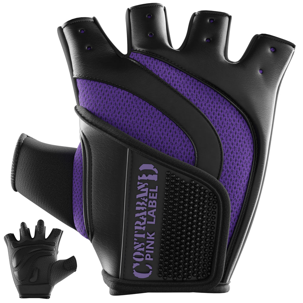 Contraband Pink Label 5437 Womens Extreme Grip Padded Lifting Gloves