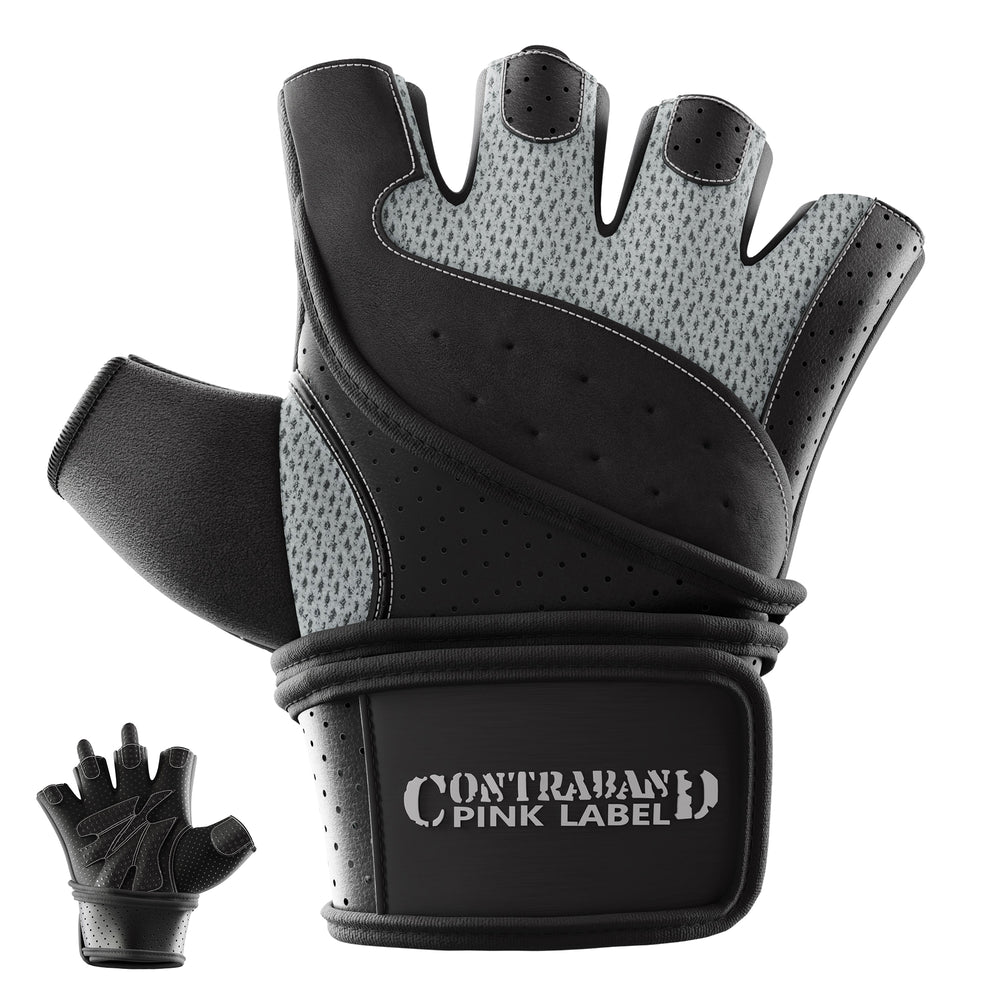Contraband Pink Label 5737 Womens Wrist Wrap Padded Lifting Gloves