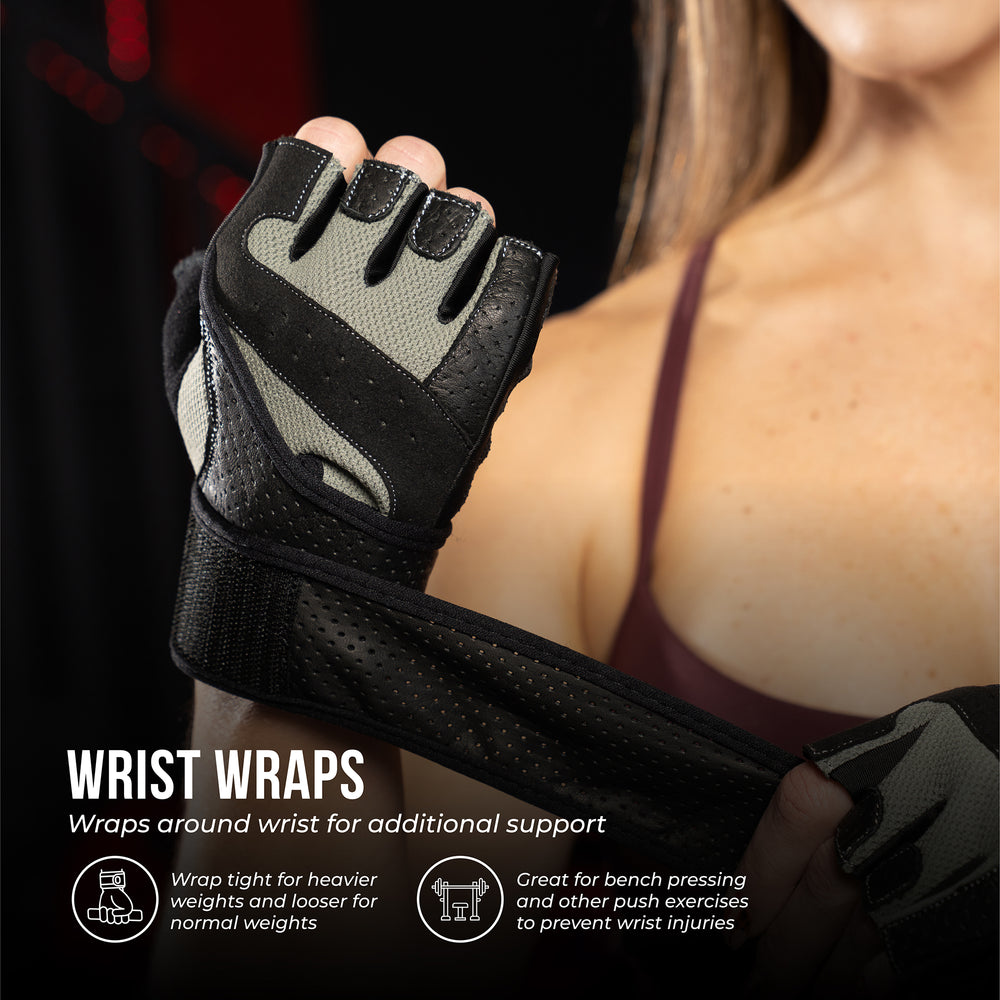Contraband Pink Label 5737 Womens Wrist Wrap Padded Lifting Gloves