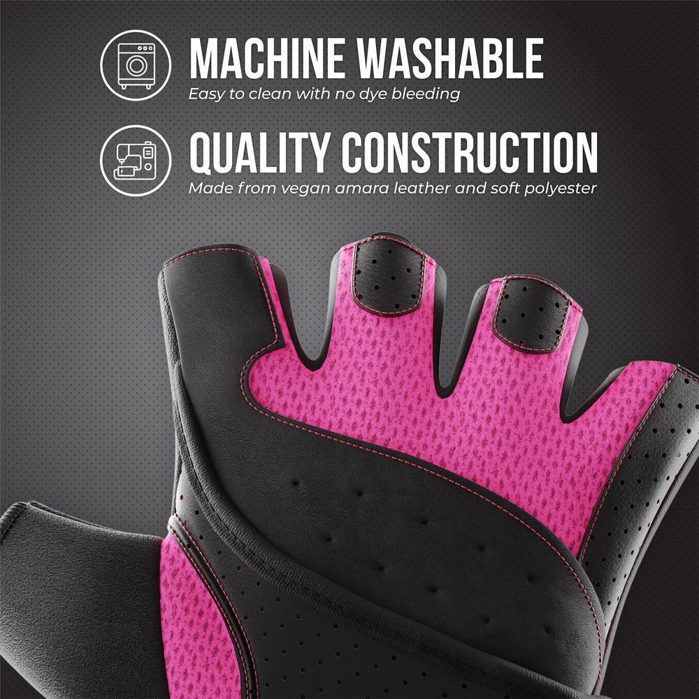 Contraband Pink Label 5737 Womens Wrist Wrap Padded Lifting Gloves