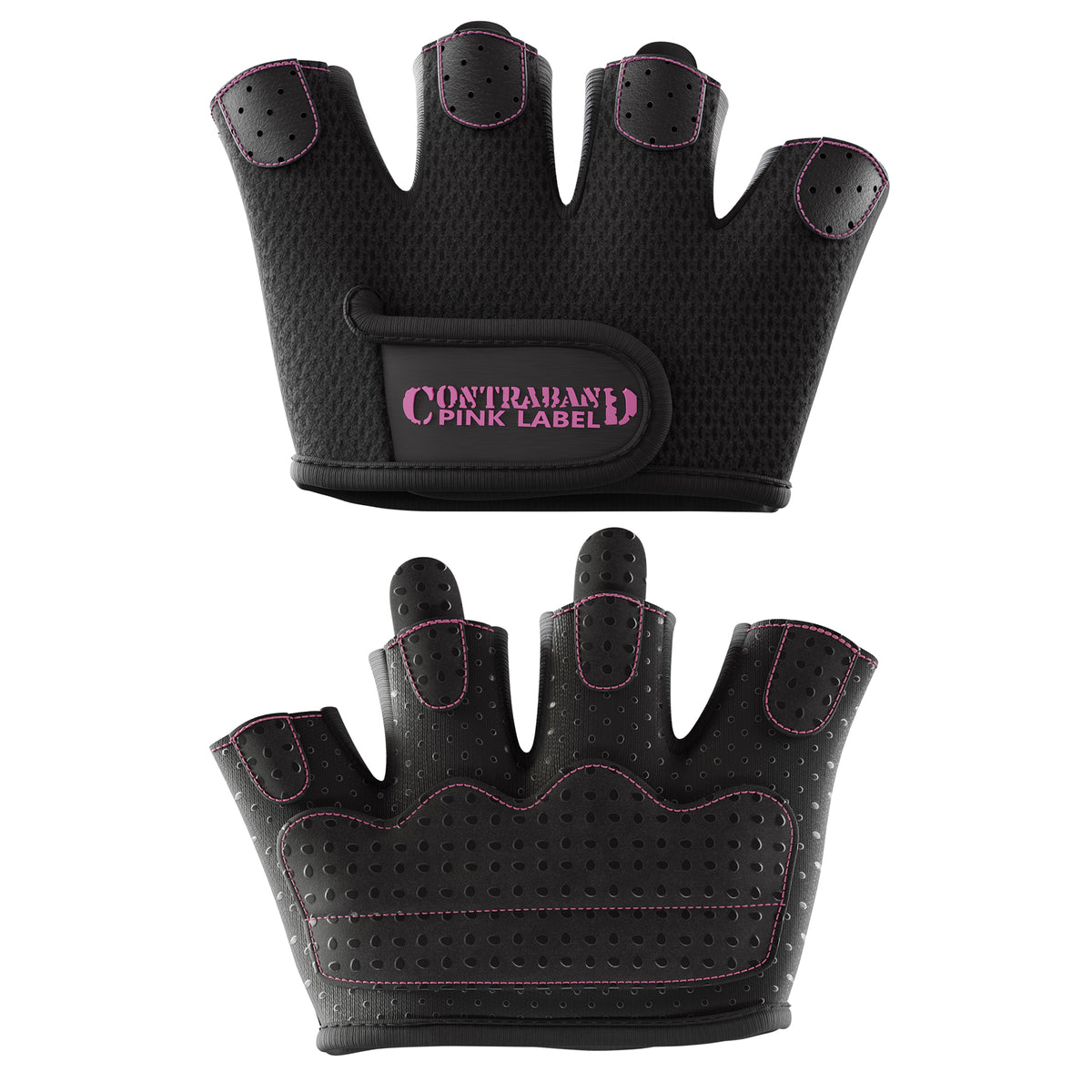 Contraband Pink Label 5537 Womens Micro Weight Lifting Gloves w/Grip-Lock Silicone Padding