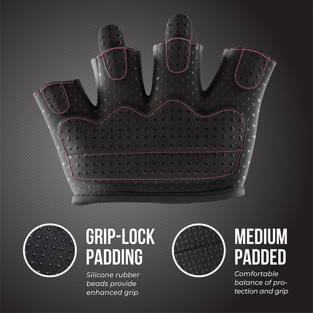 Contraband Pink Label 5537 Womens Micro Lifting Gloves with Grip-Lock