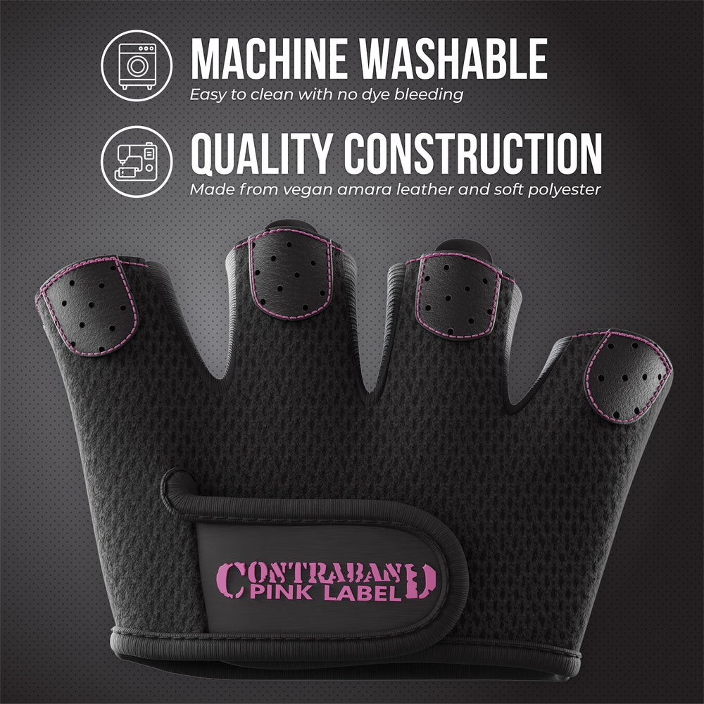 Contraband Pink Label 5537 Womens Micro Lifting Gloves with Grip-Lock