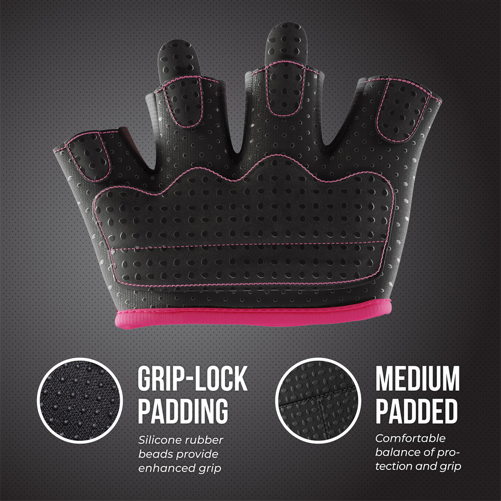 Contraband Pink Label 5537 Womens Micro Lifting Gloves with Grip-Lock