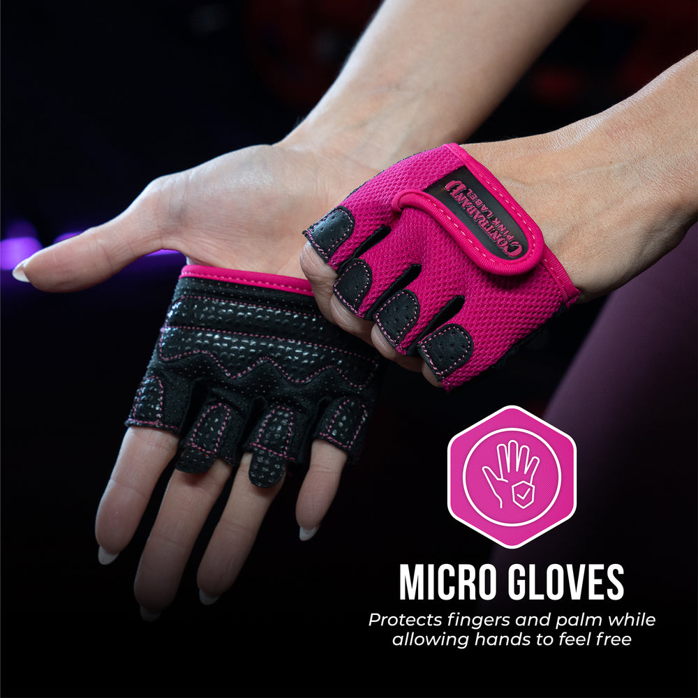 Contraband Pink Label 5537 Womens Micro Lifting Gloves with Grip-Lock