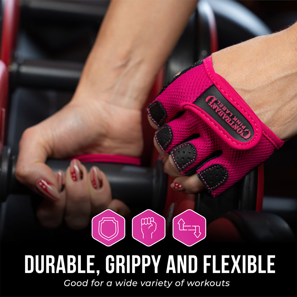 Contraband Pink Label 5537 Womens Micro Lifting Gloves with Grip-Lock