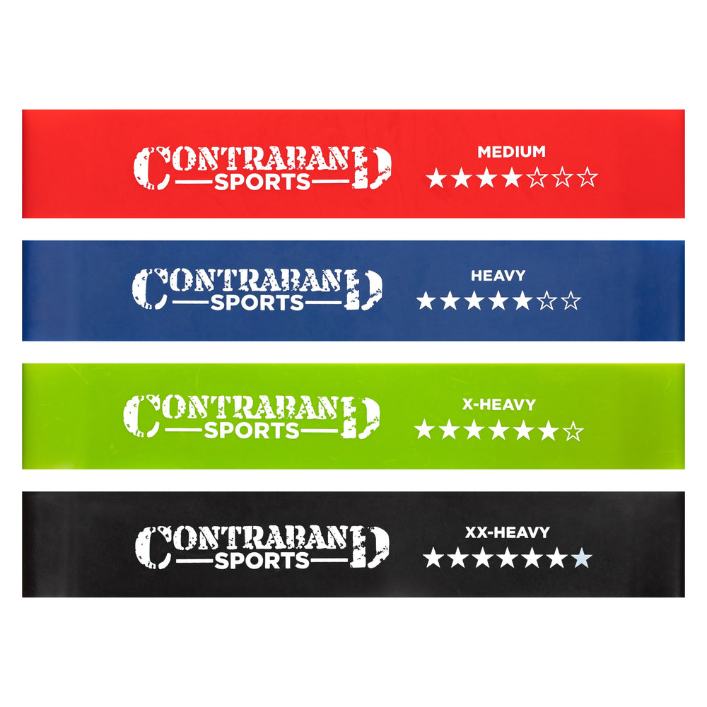 Contraband Sports 7439 Resistance Hip Bands/Booty Bands/Ankle Bands Set