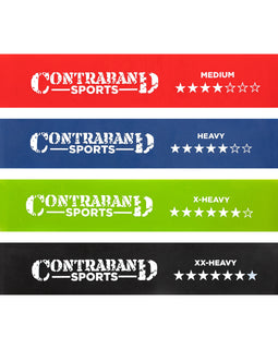 Contraband Sports 7439 Resistance Hip Bands/Booty Bands/Ankle Bands Set