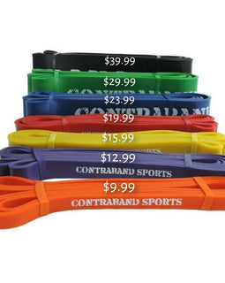 Contraband Sports 7419 Resistance Bands, Weight Lifting Bands, Powerlifting Bands, Pull up Bands