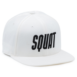 Contraband Sports 12099 SQUAT 3D Puff Embroidered Logo on Flexfit 110F Flat Bill Snapback