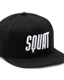 Contraband Sports 12099 SQUAT 3D Puff Embroidered Logo on Flexfit 110F Flat Bill Snapback