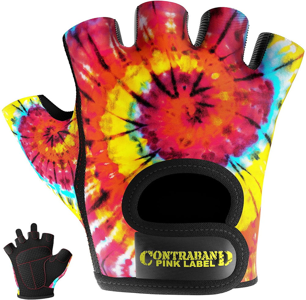 Contraband Pink Label 5347 Womens Tie Dye Designer Lifting Gloves