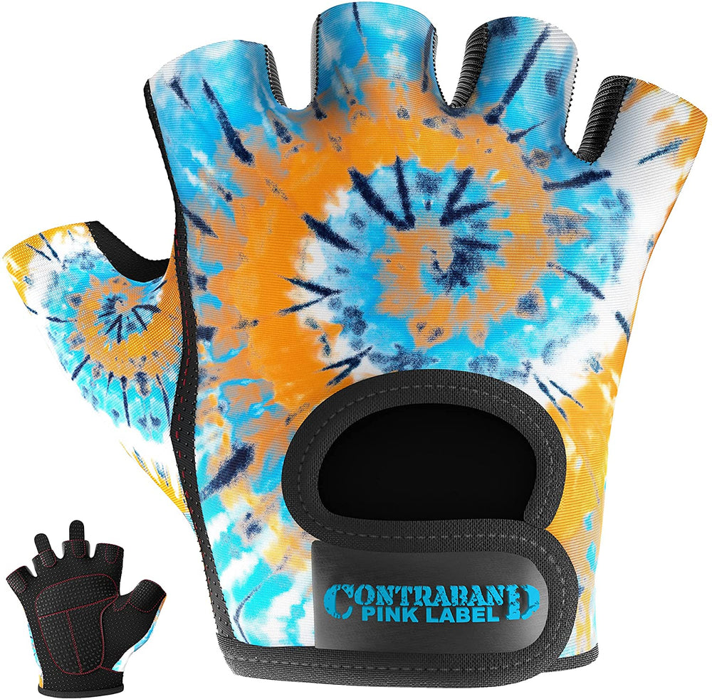 Contraband Pink Label 5347 Womens Tie Dye Designer Lifting Gloves