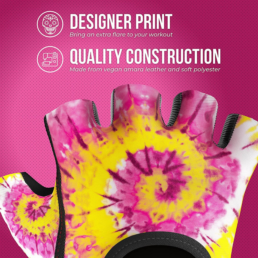 Contraband Pink Label 5347 Womens Tie Dye Designer Lifting Gloves