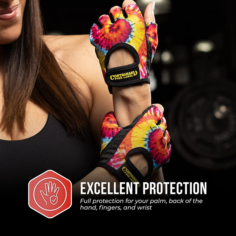Contraband Pink Label 5347 Womens Tie Dye Designer Lifting Gloves