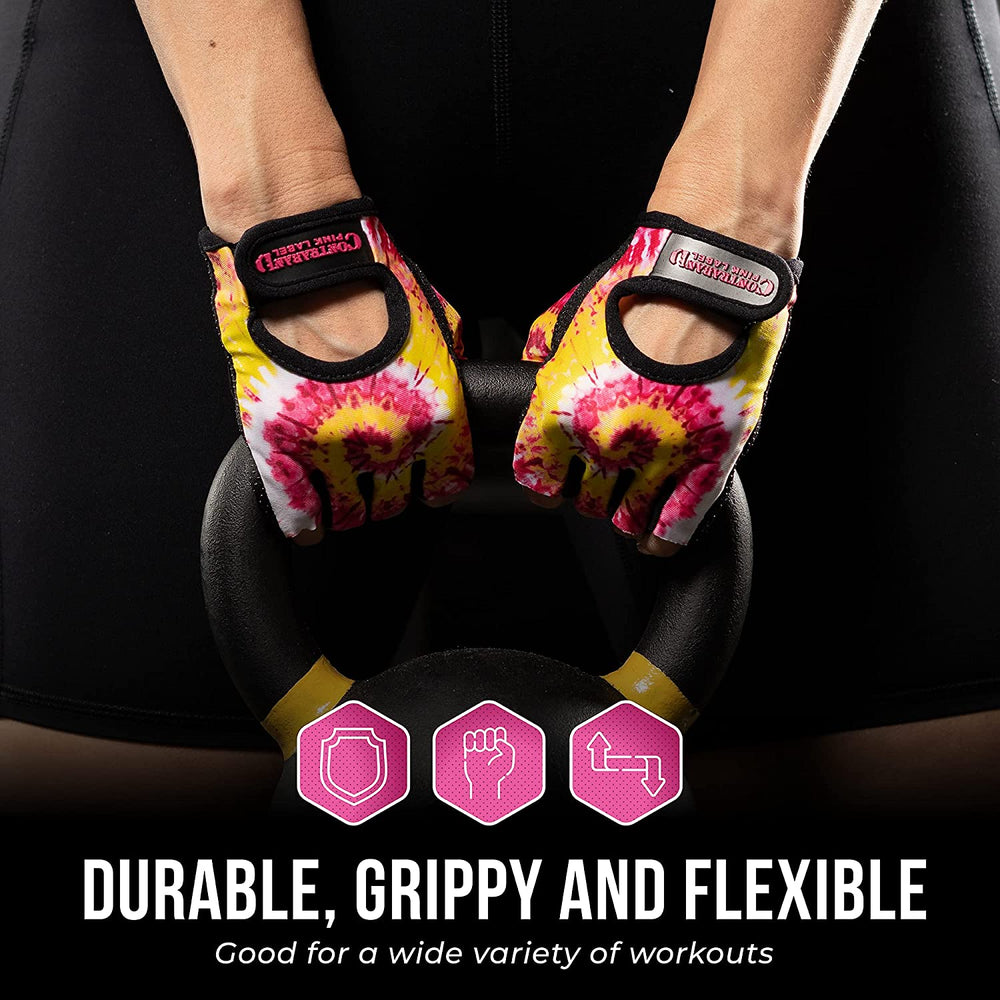 Contraband Pink Label 5347 Womens Tie Dye Designer Lifting Gloves