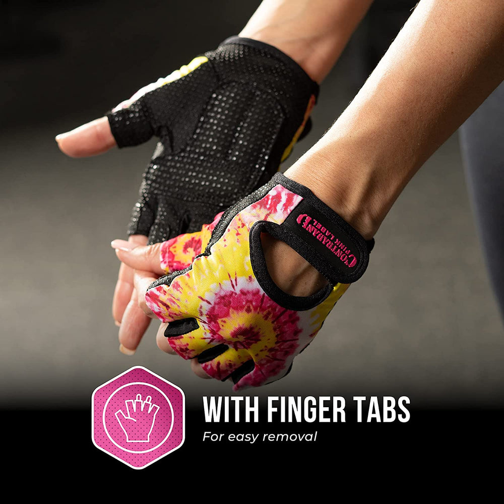 Contraband Pink Label 5347 Womens Tie Dye Designer Lifting Gloves