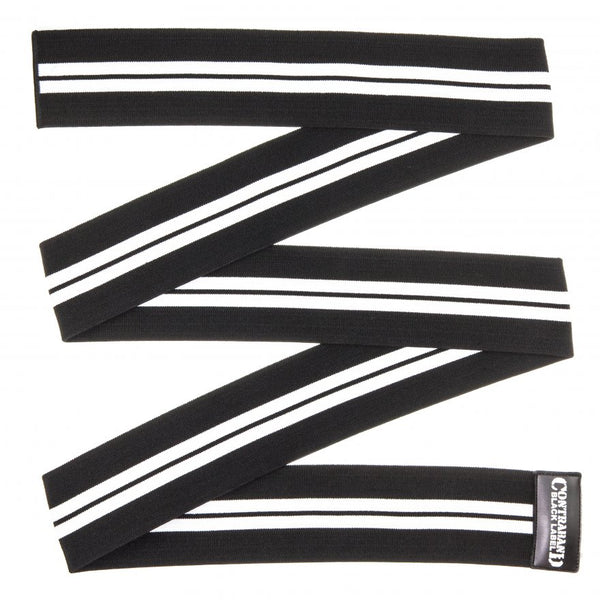Knee wraps, 2-stripe heavy, White