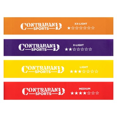 Contraband Sports 7439 Resistance Hip Bands/Booty Bands/Ankle Bands Set